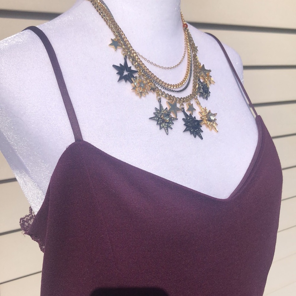 Burgundy Ponte Knit Sheath by Express - Picture 14 of 15